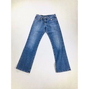 Vintage Lucky Brand button Fly straigh leg Denim blue jeans 6/24